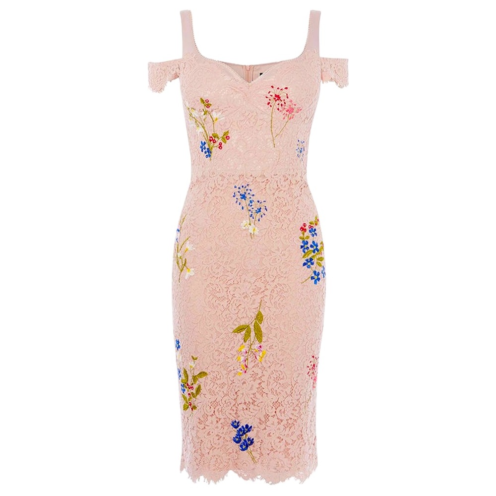 Karen Millen Pink Lace Dress-Size 6